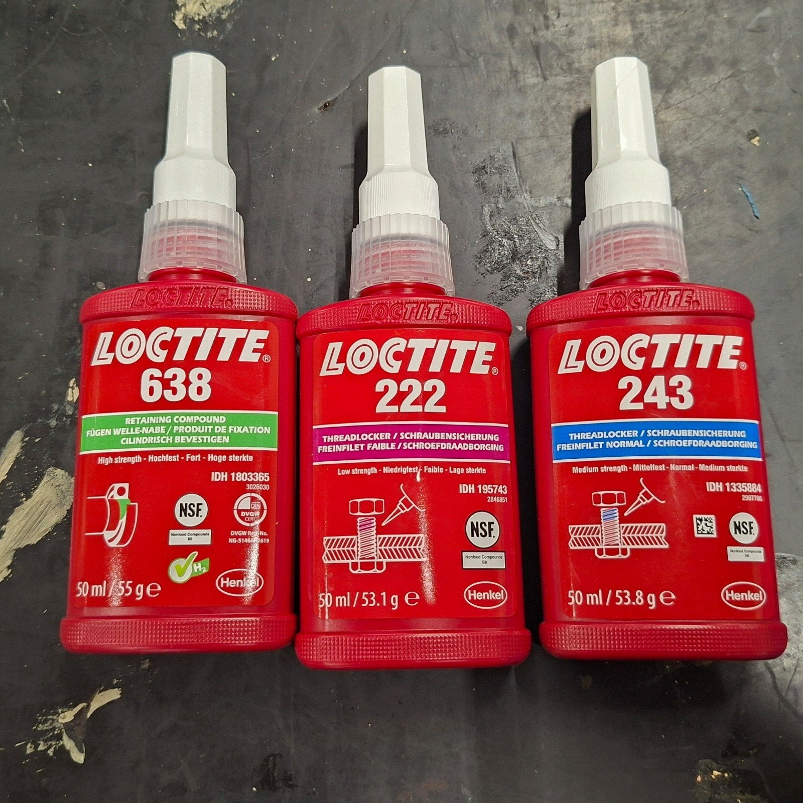 Nieuwe Loctite flesjes 638, 222, 243, Ophalen of Verzenden, Nieuw