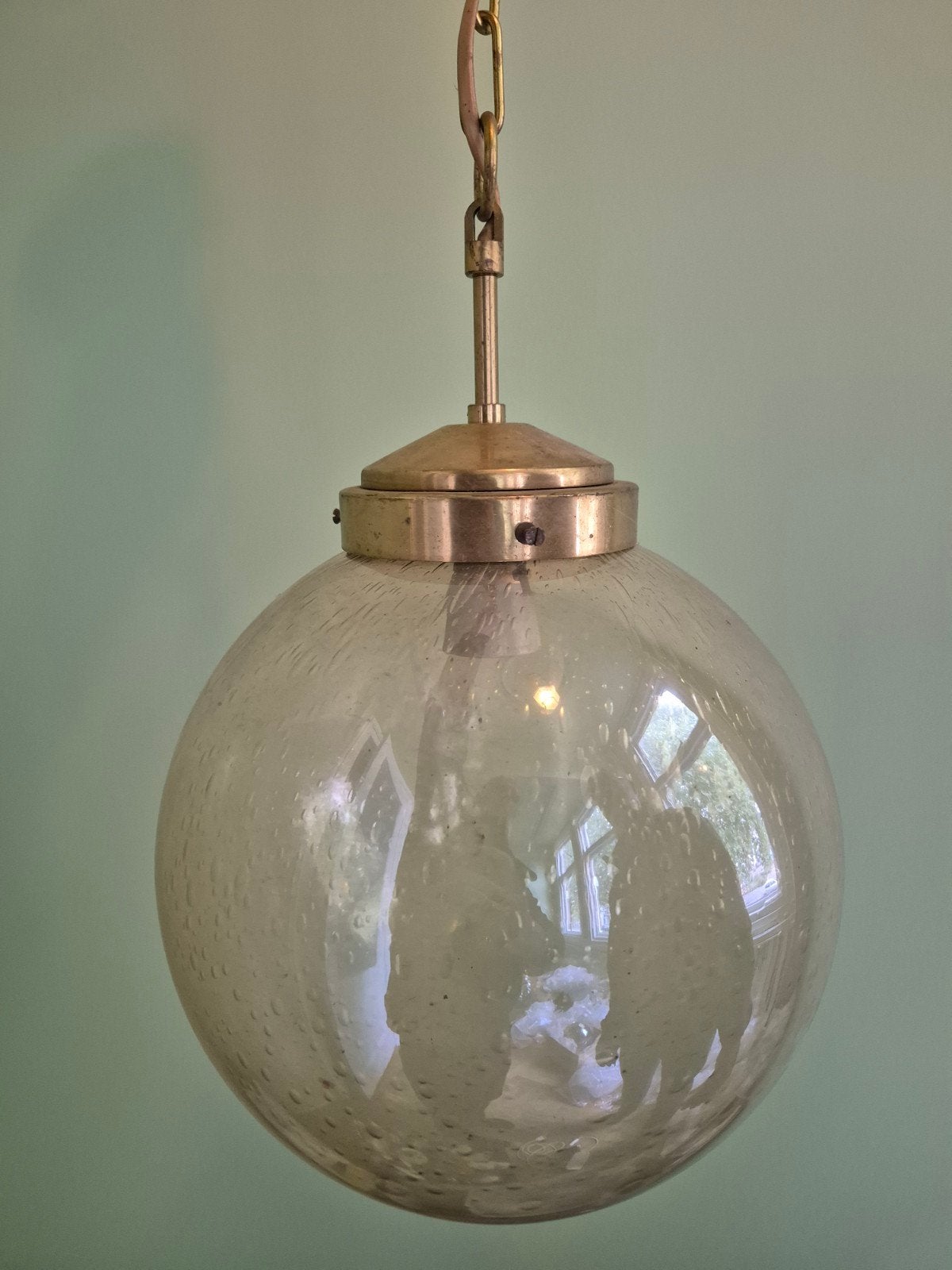 Partij druppellamp bollampen 30cm midcentury vintage 195ps, Ophalen, Gebruikt
