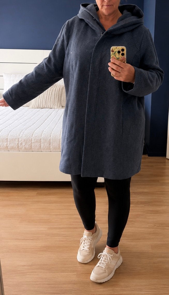 Only carmakoma jas tussenjas blauw 54 jack, Kleding | Dames, Grote Maten, Jas of Mantel, Gedragen, Only Carmakoma, Verzenden