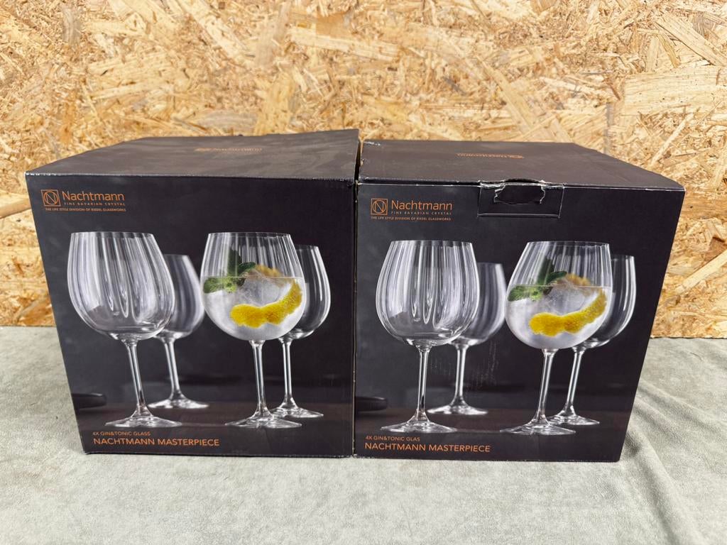 2 Sets Nachtmann Masterpiece Gin&Tonic Glazen 8 stuks -ReK4, Glas, Nieuw, Ophalen of Verzenden, X