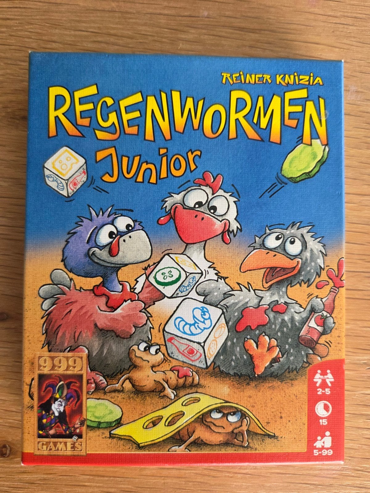 Regenwormen Junior - Leuk dobbelspel voor kinderen, Vijf spelers of meer, Ophalen, Zo goed als nieuw, 999 Games
