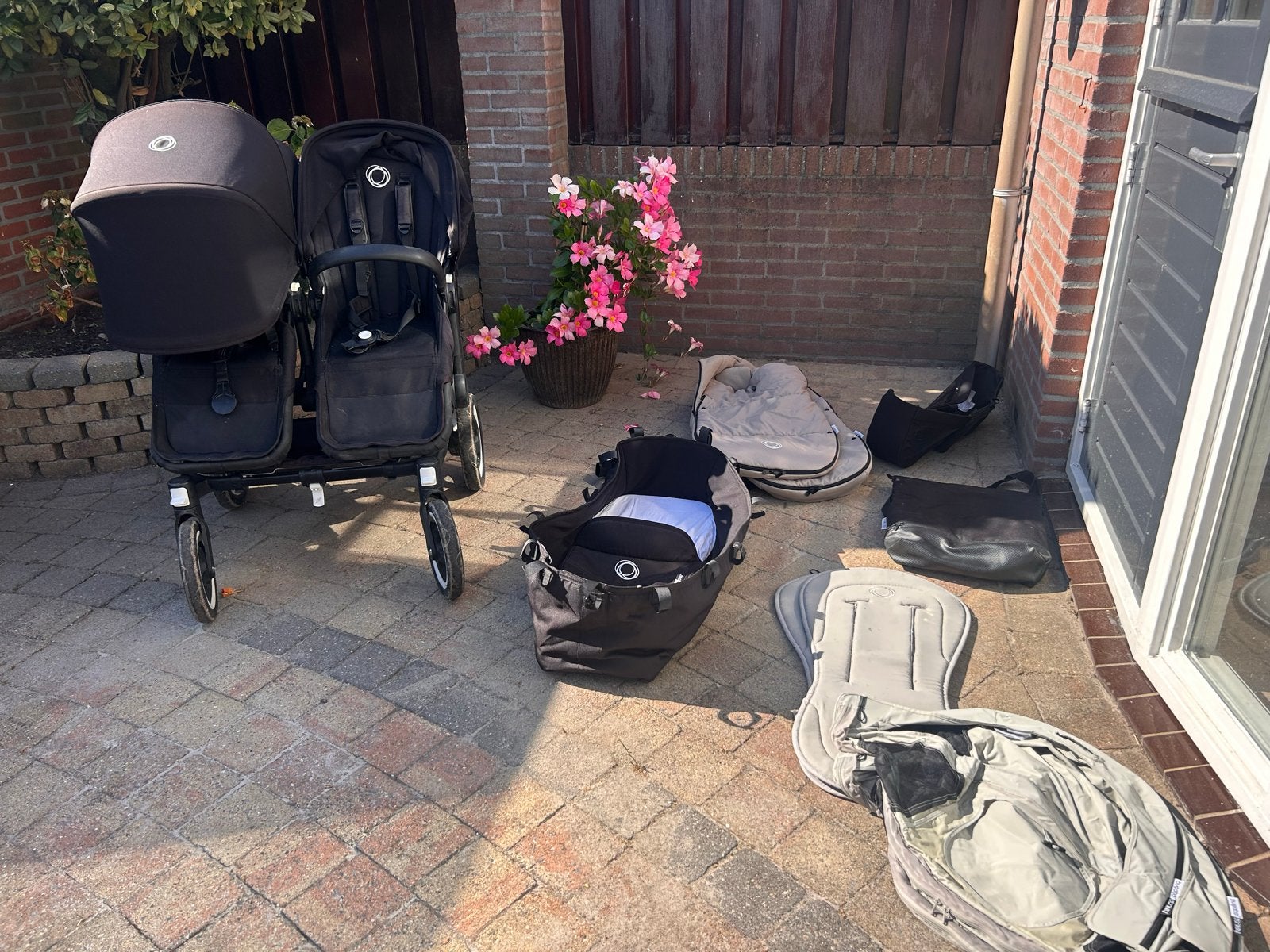 Bugaboo Donkey 2 Duo - Complete set voor 2 kinderen, Ophalen, Gebruikt, Combiwagen, Duowagen