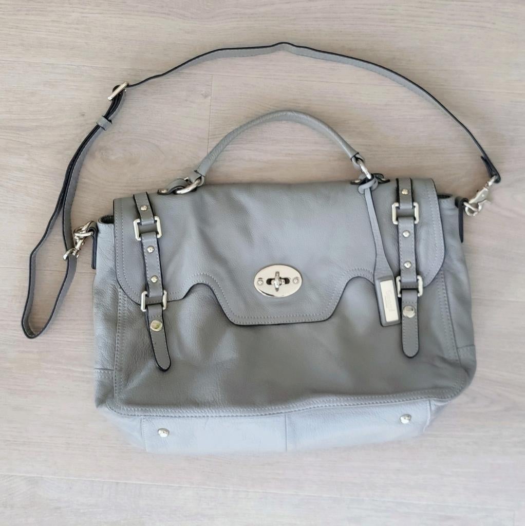 Smaak Amsterdam leren tas, kleur grijs., Sieraden, Tassen en Uiterlijk, Tassen | Damestassen, Ophalen of Verzenden, Zo goed als nieuw