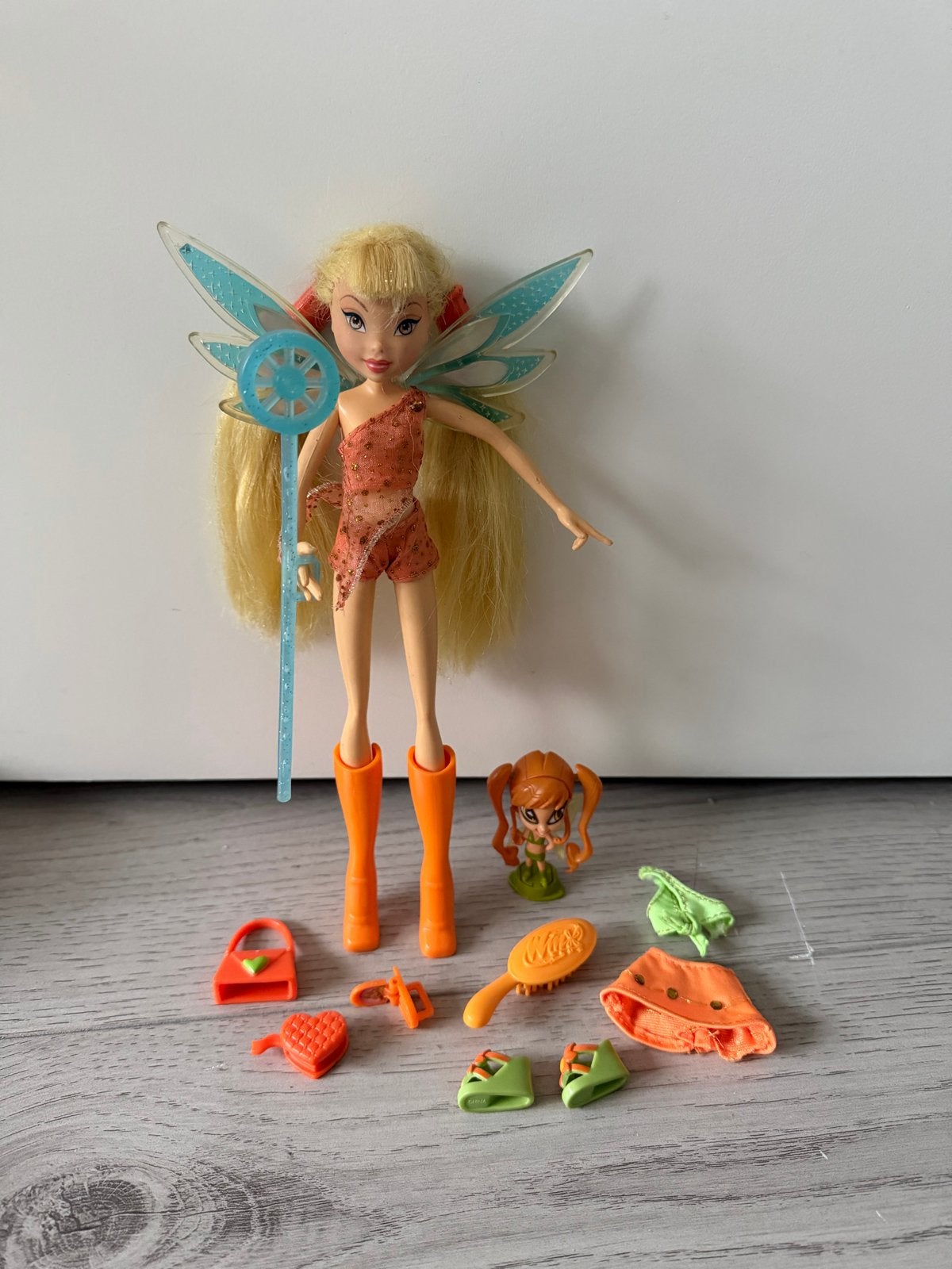 Winx Club Mattel Stella Pop met accessoires, Ophalen of Verzenden, Gebruikt, Overige typen