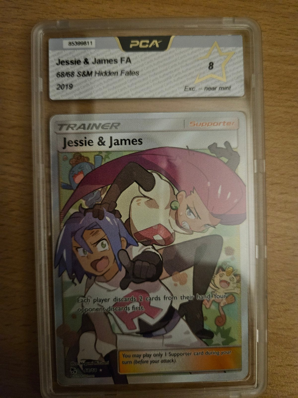 Pokemon Jessie & James FA PCA 8 - Hidden Fates, Ophalen of Verzenden, Zo goed als nieuw, Losse kaart