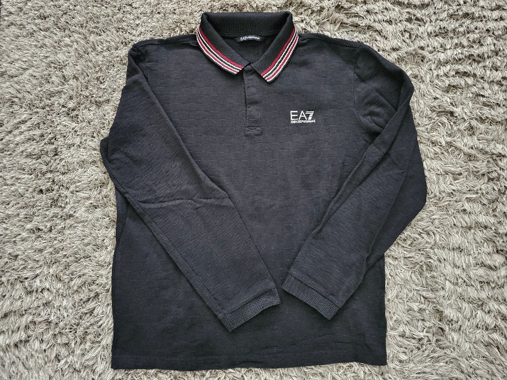 EA7 Emporio Armani Poloshirt Zwart maat L, Kleding | Heren, EA7 Emporio Armani, Zwart, Zo goed als nieuw, Verzenden