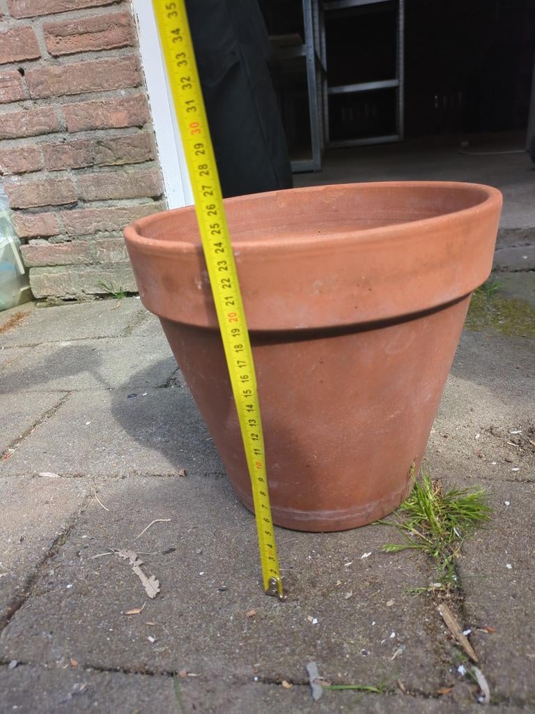 Terracotta bloempot - Gebruikt, Tuin en Terras, Gebruikt, Minder dan 40 cm, Terracotta, Ophalen