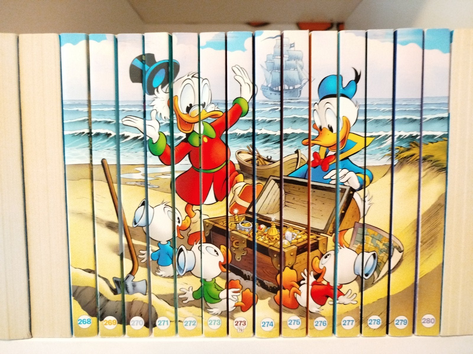 Complete jaargang Donald Duck pockets 268 tot 280 (14-delig), Complete serie of reeks, Europa, Ophalen of Verzenden, Zo goed als nieuw