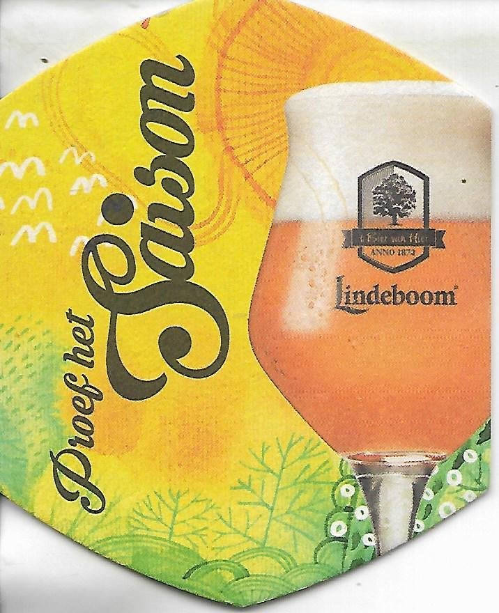 Viltje Lindeboom bier - Proef het Saison, Ophalen of Verzenden, Zo goed als nieuw, Viltje(s), Overige merken