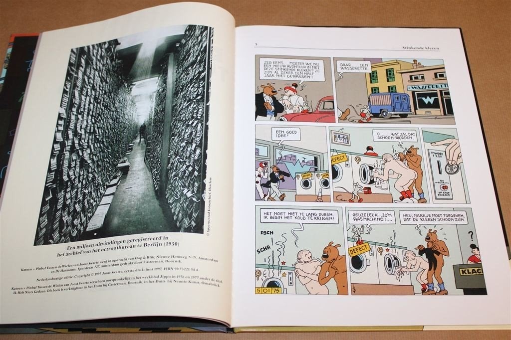 Tussen de Wielen — Joost Swarte, Katoen en Pinbal HC 1997, Eén stripboek, Ophalen of Verzenden, Gelezen