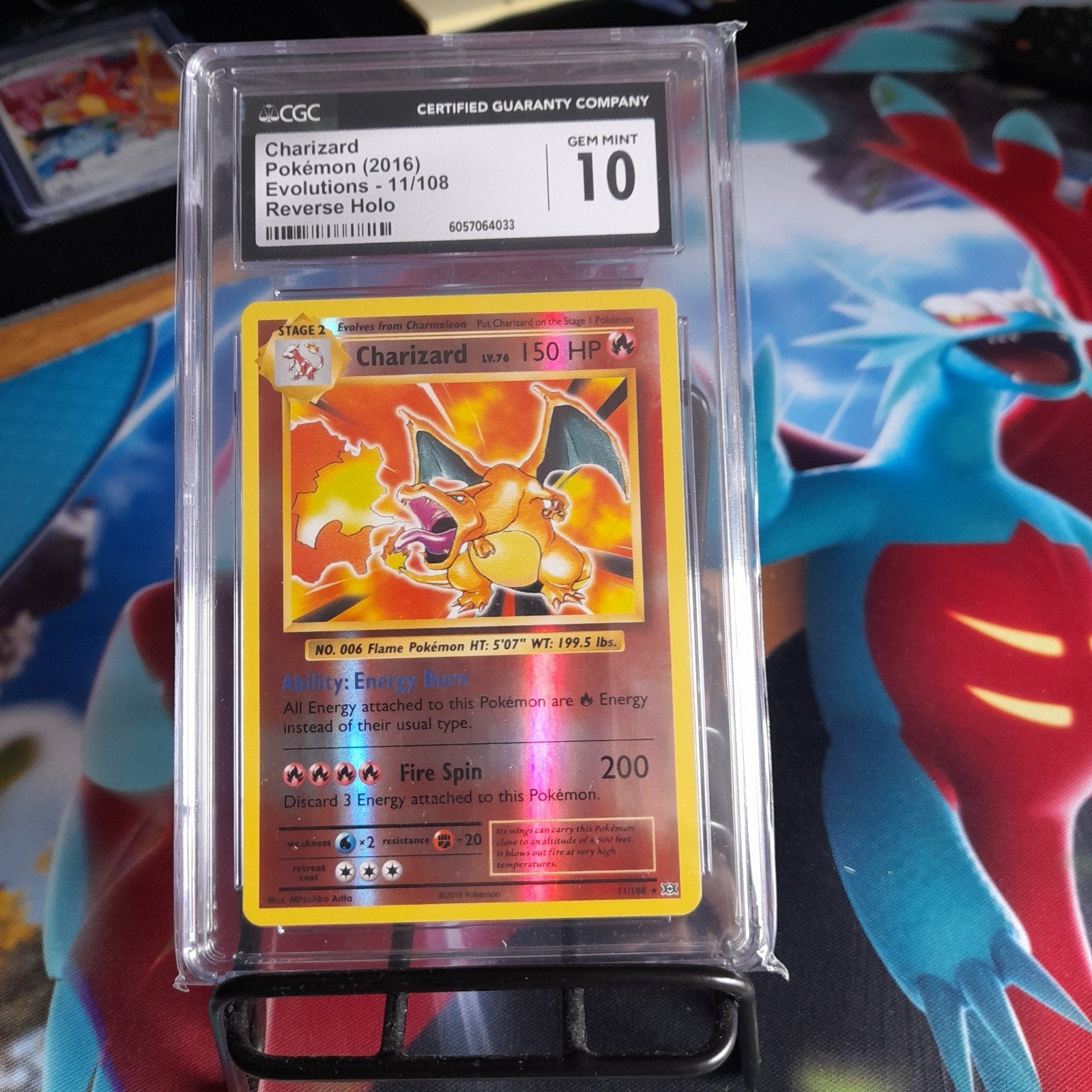 Charizard evolutions reverse holo low pop!, Ophalen of Verzenden, Zo goed als nieuw