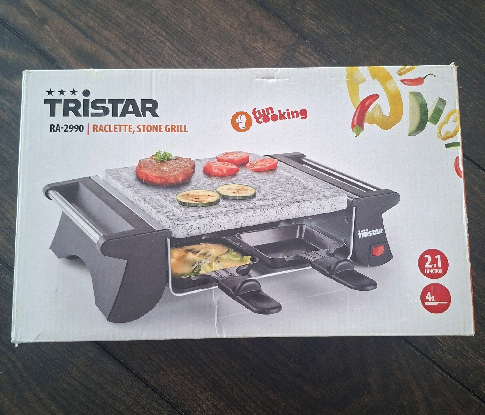 Tristar RA-2990 Raclette en Stone Grill - Nieuw in doos, Ophalen of Verzenden, Nieuw, Minder dan 4 personen