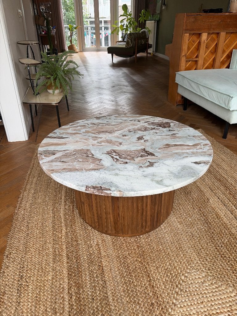 Giselda ronde sallontafel, Huis en Inrichting, Ophalen, 50 tot 100 cm, Rond, 50 tot 100 cm
