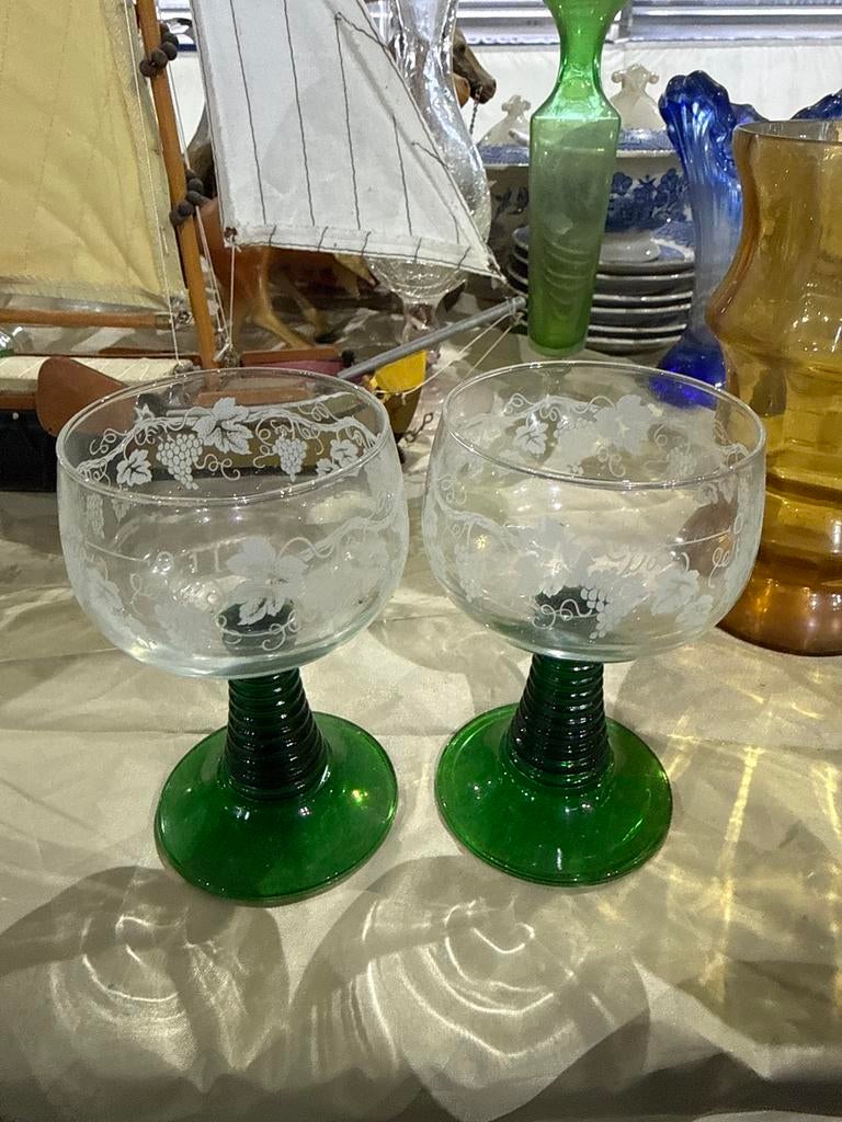 Set 12 Römer wijnglazen - Traditioneel Duits design (14cl), Ophalen of Verzenden
