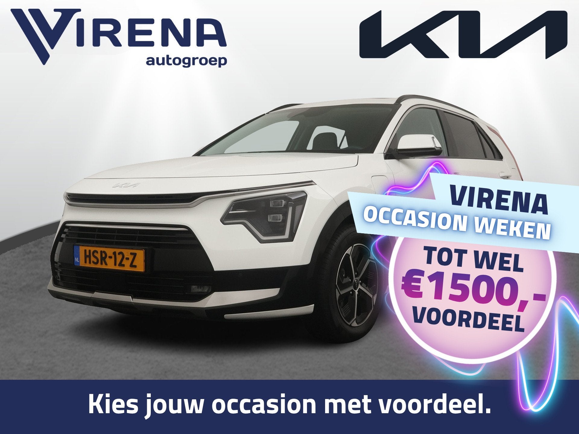Kia Niro 1.6 GDi PHEV DynamicPlusLine - Adaptive Cruise - St, Auto's, Dealer onderhouden, Gebruikt, Wit, Origineel Nederlands