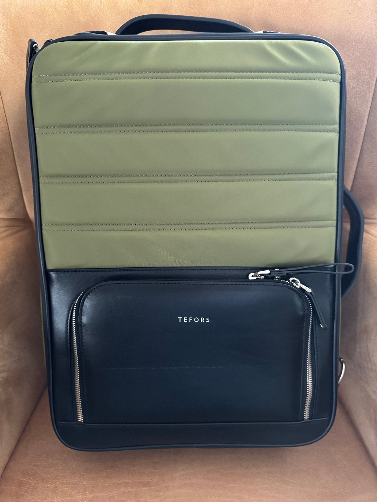 Tefors rugzak/laptoptas / fototas - Olijfgroen/Zwart, Ophalen of Verzenden, Nieuw, Groen, Overige typen