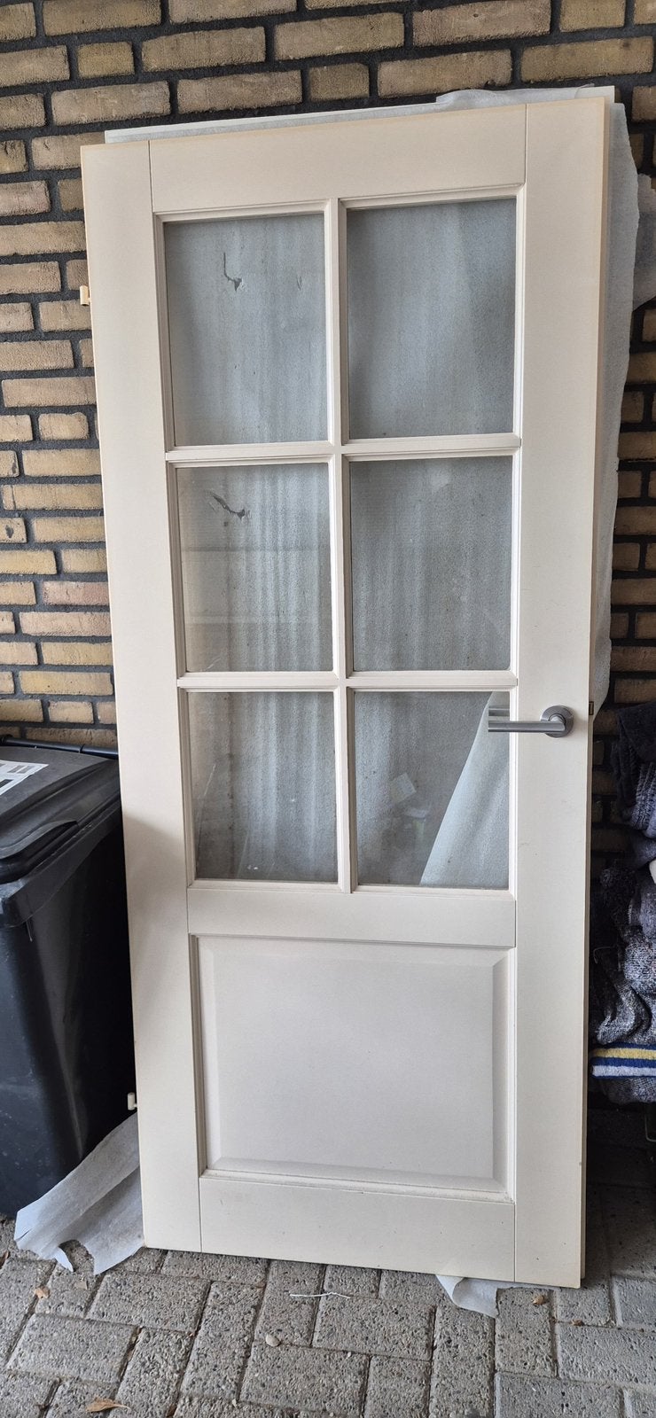 Binnendeur opdek met glas, Ophalen, Binnendeur, 200 tot 215 cm, Glas