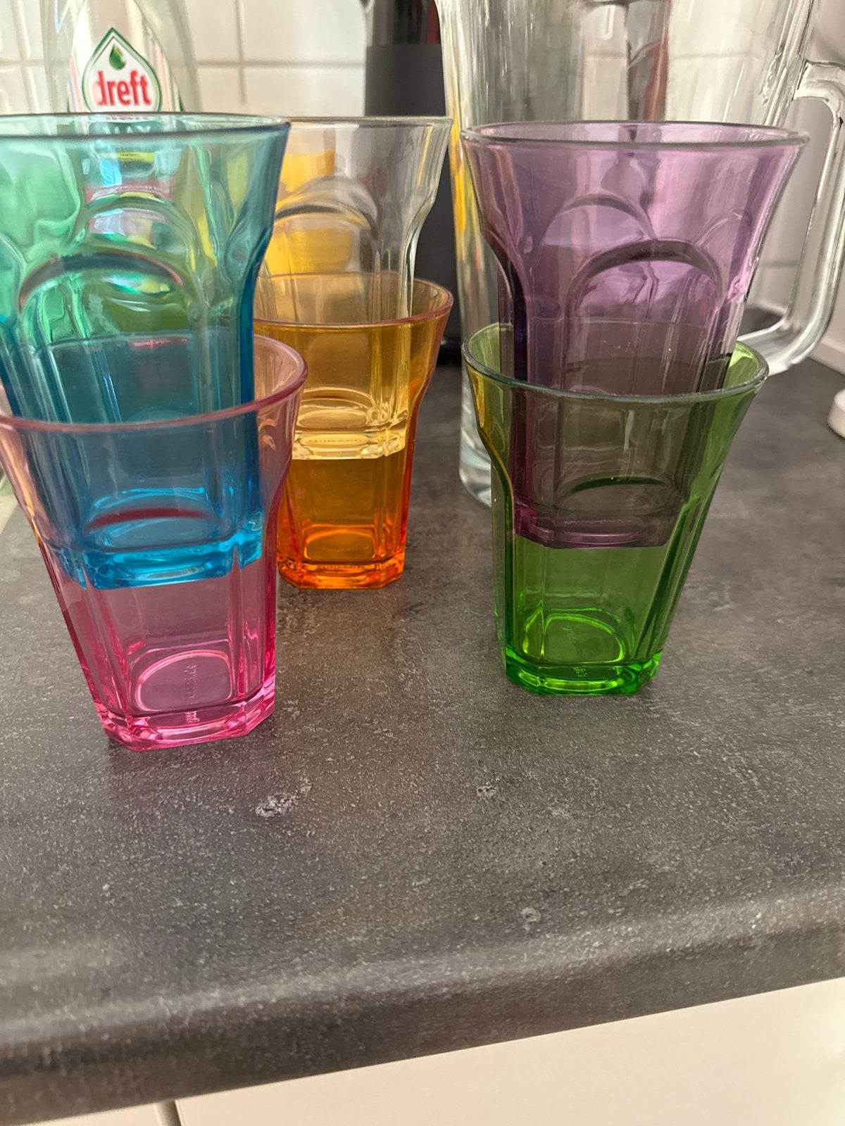Dekamarkt spaaractie glazen en kan, Ophalen, Nieuw, Meerkleurig, Overige merken