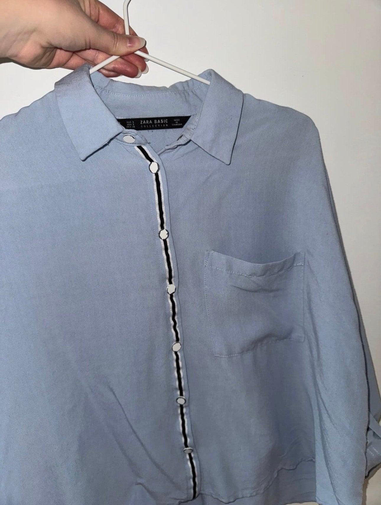 Blouse Zara, Ophalen, Gedragen, Maat 38/40 (M), Blauw