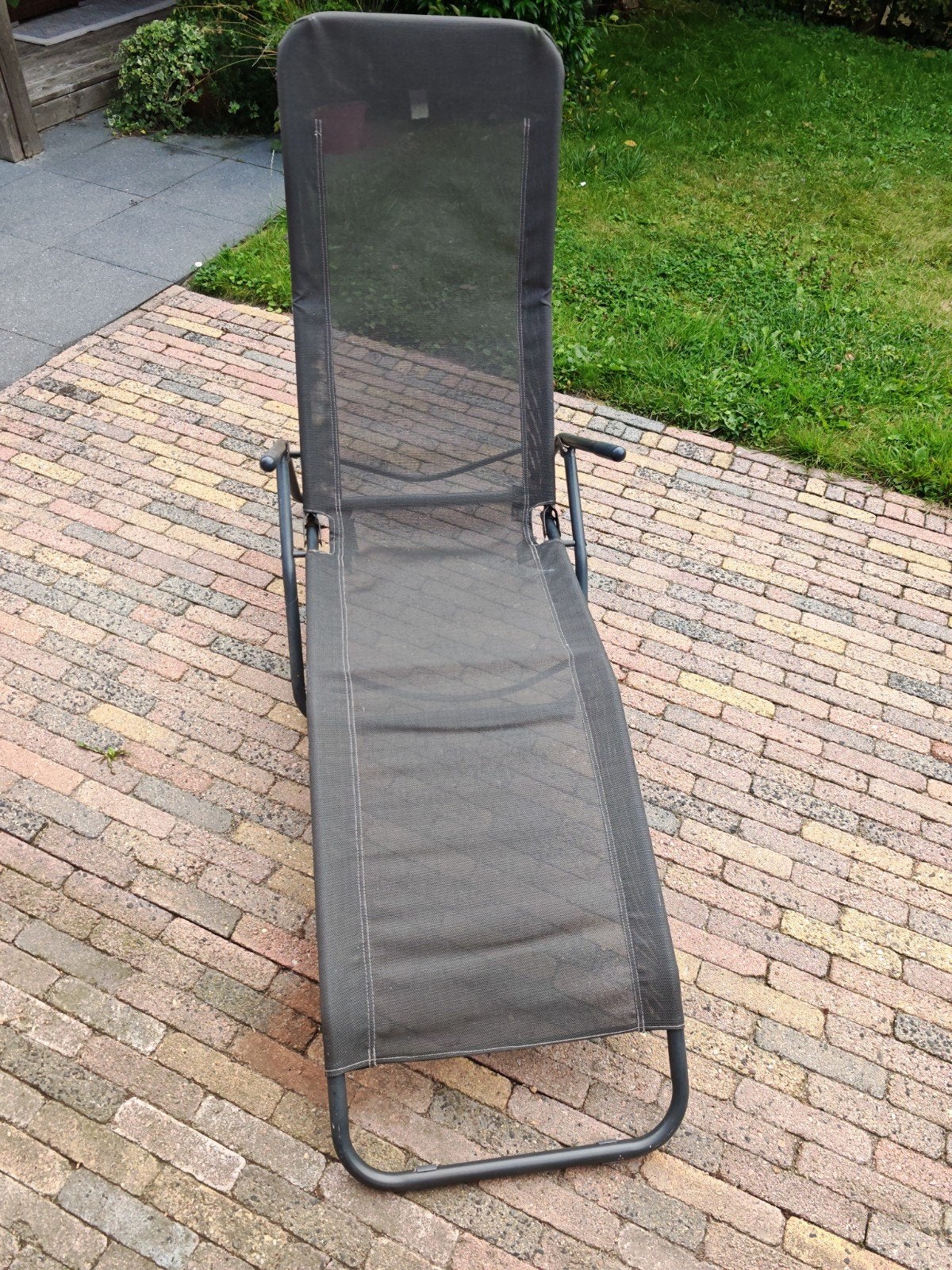 Ligstoel inclusief 2 kussens, Tuin en Terras, Ophalen of Verzenden, Gebruikt, Textileen, Verstelbaar