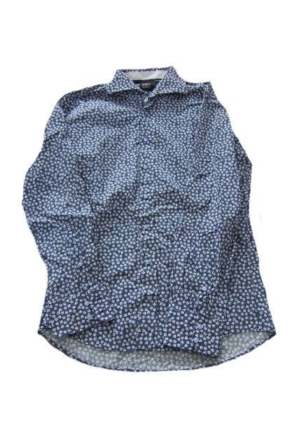 Dirk & dolf double dutch blouse overhemd blauw bloemen 38, Blauw, Halswijdte 38 (S) of kleiner, Zo goed als nieuw, Schipluidenlaan 20 5035KJ Tilburg