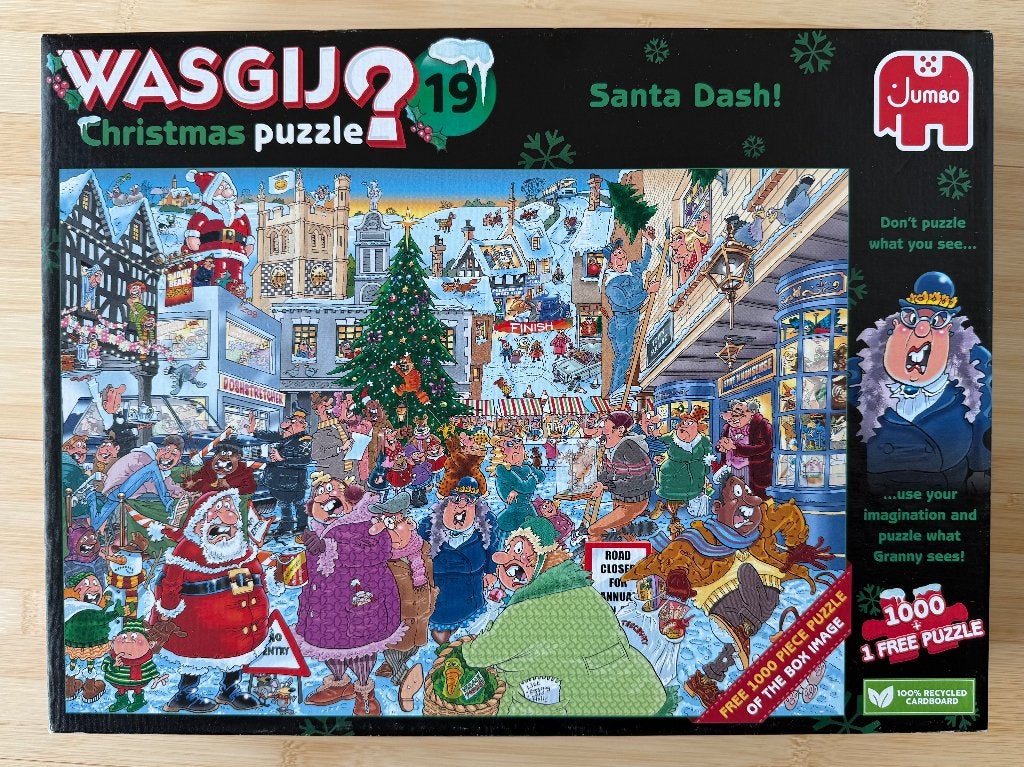 Wasgij - Christmas #19 - Kerstrun, Ophalen of Verzenden, 500 t/m 1500 stukjes, Gebruikt, Legpuzzel