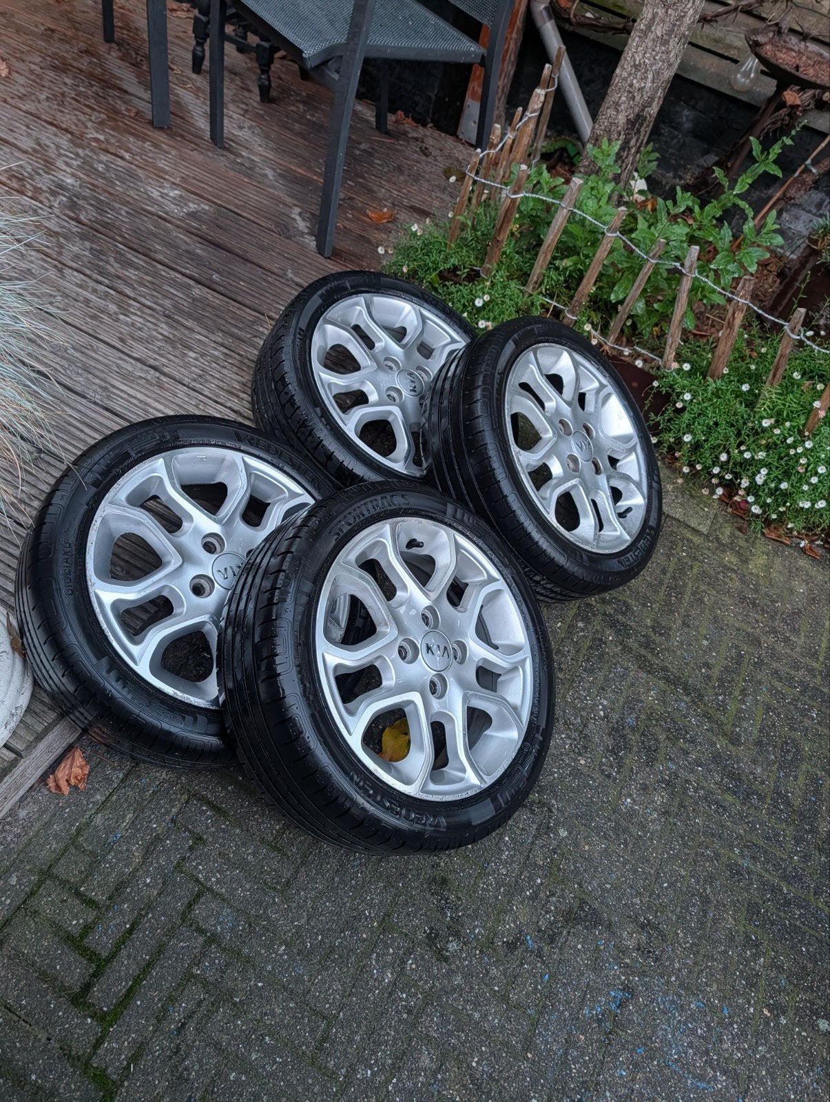 Originele Kia Picanto velgen 15 inch (gebruikt), Auto-onderdelen, Ophalen, Gebruikt, 15 inch, Velg(en)