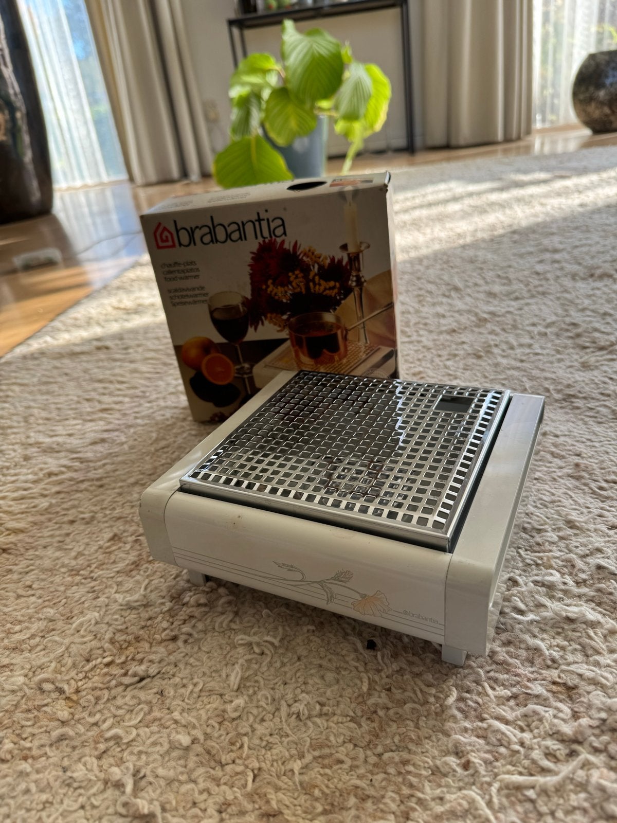 Vintage Brabantia theelichtjeshouder/warmhoudplaat, Overige typen, Nieuw, Ophalen of Verzenden, Metaal