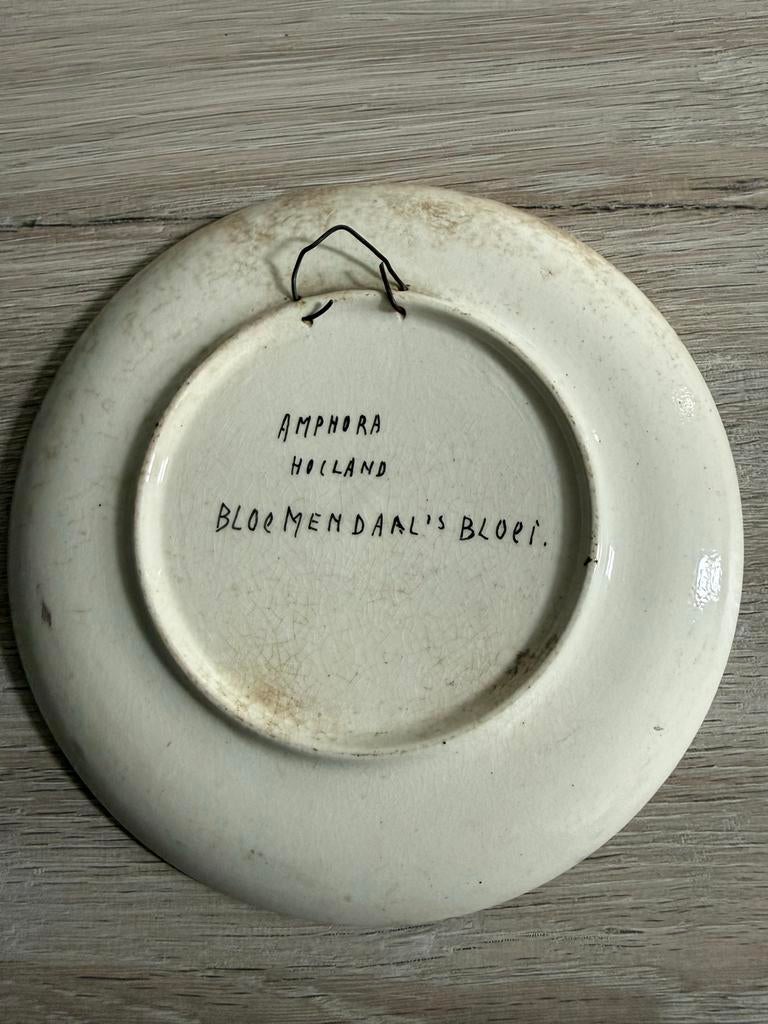 Antiek Amphora Holland hetdenkingsbord 1813-1913 Wilhelmina, Ophalen of Verzenden, Gebruikt, Servies