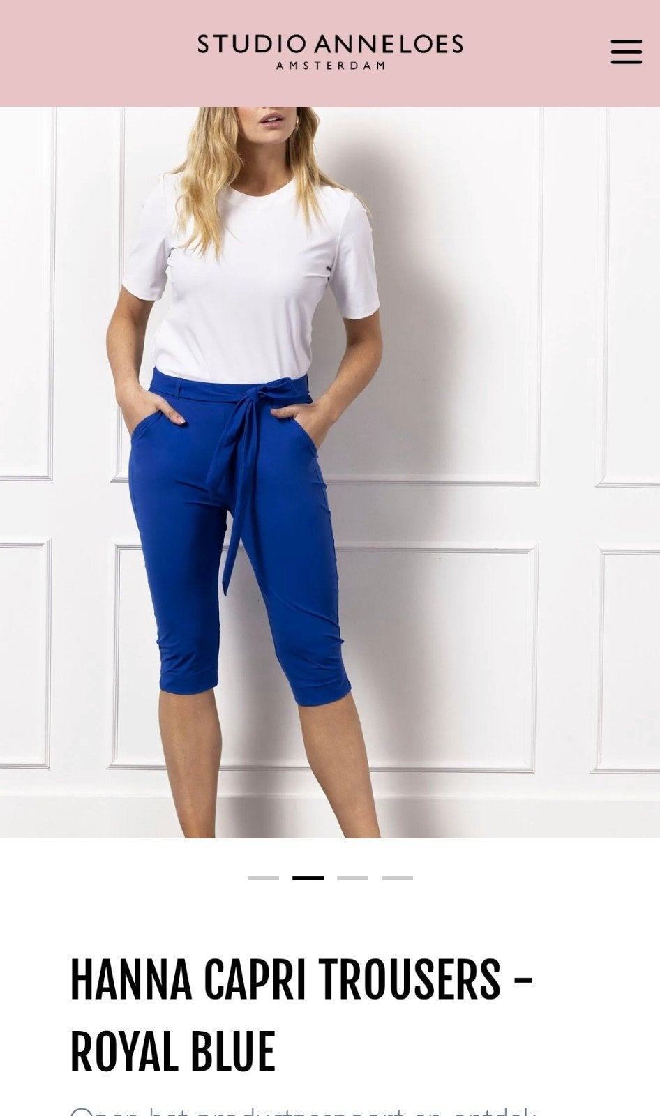 Studio Anneloes 3 kwart Hanna Capri Royal Blue, Kleding | Dames, Maat 38/40 (M), Studio Anneloes, Blauw, Nieuw