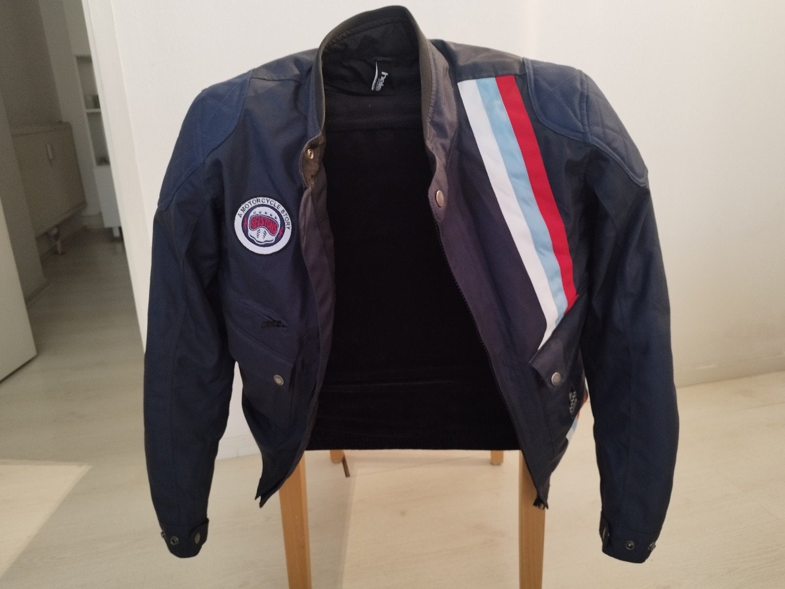 Motorcycle jacket Helstons blue medium size male, Ophalen, Jas | textiel, Heren, Helstons