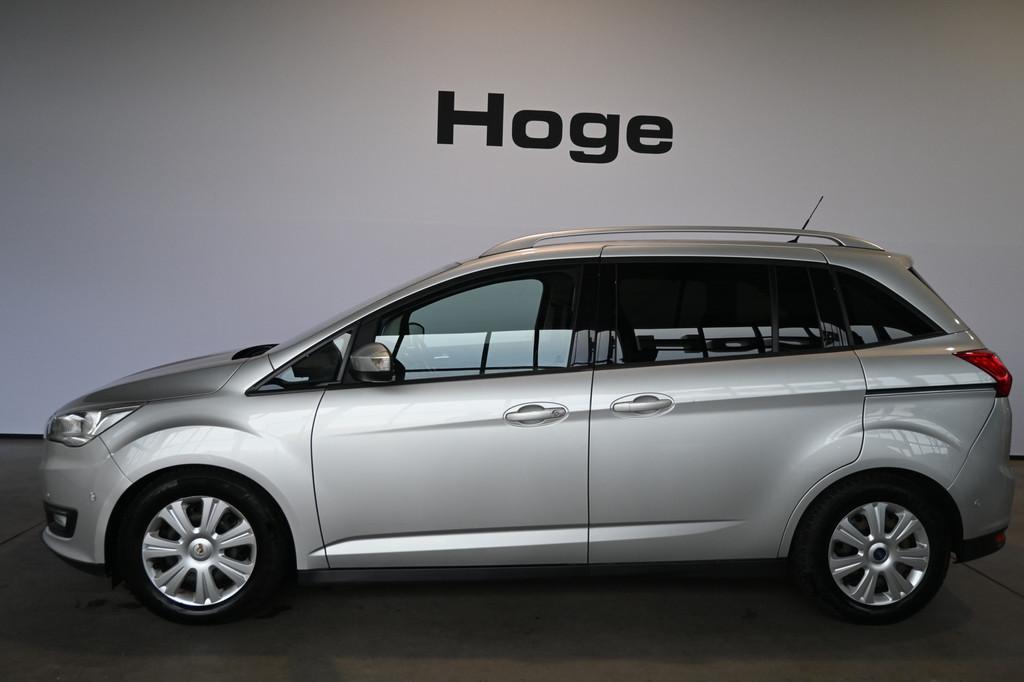 Ford Grand C-Max 1.0 Trend 7 Persoons Clima Navigatie LED Tr, Auto's, Ford, Stof, Gebruikt, Met garantie (alle), 7 stoelen