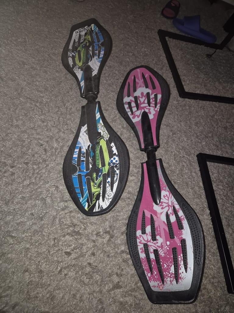 Waveboards Blauw/Groen of Roze, Sport en Fitness, Skateboarden, Ophalen, Gebruikt, Waveboard