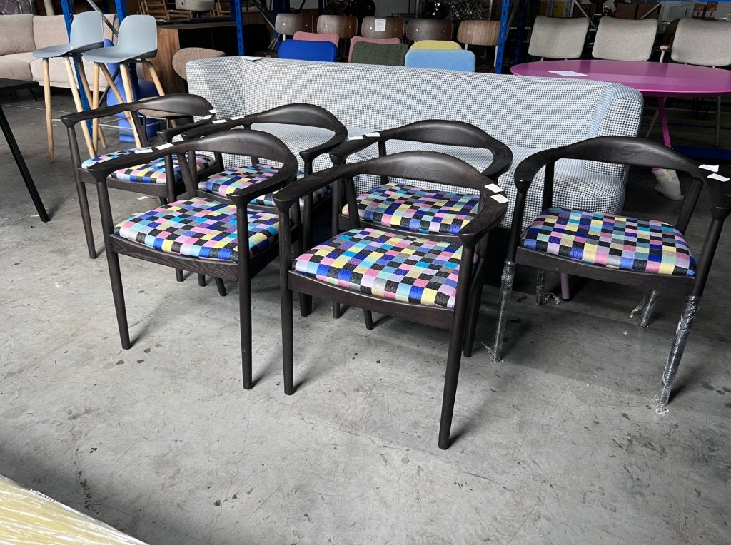 NOGA Stoelen Lou Bruin Barca | Set 6 | Van €349 per stuk, nu, NOGA design, NOGA design, Nieuw, Ophalen of Verzenden