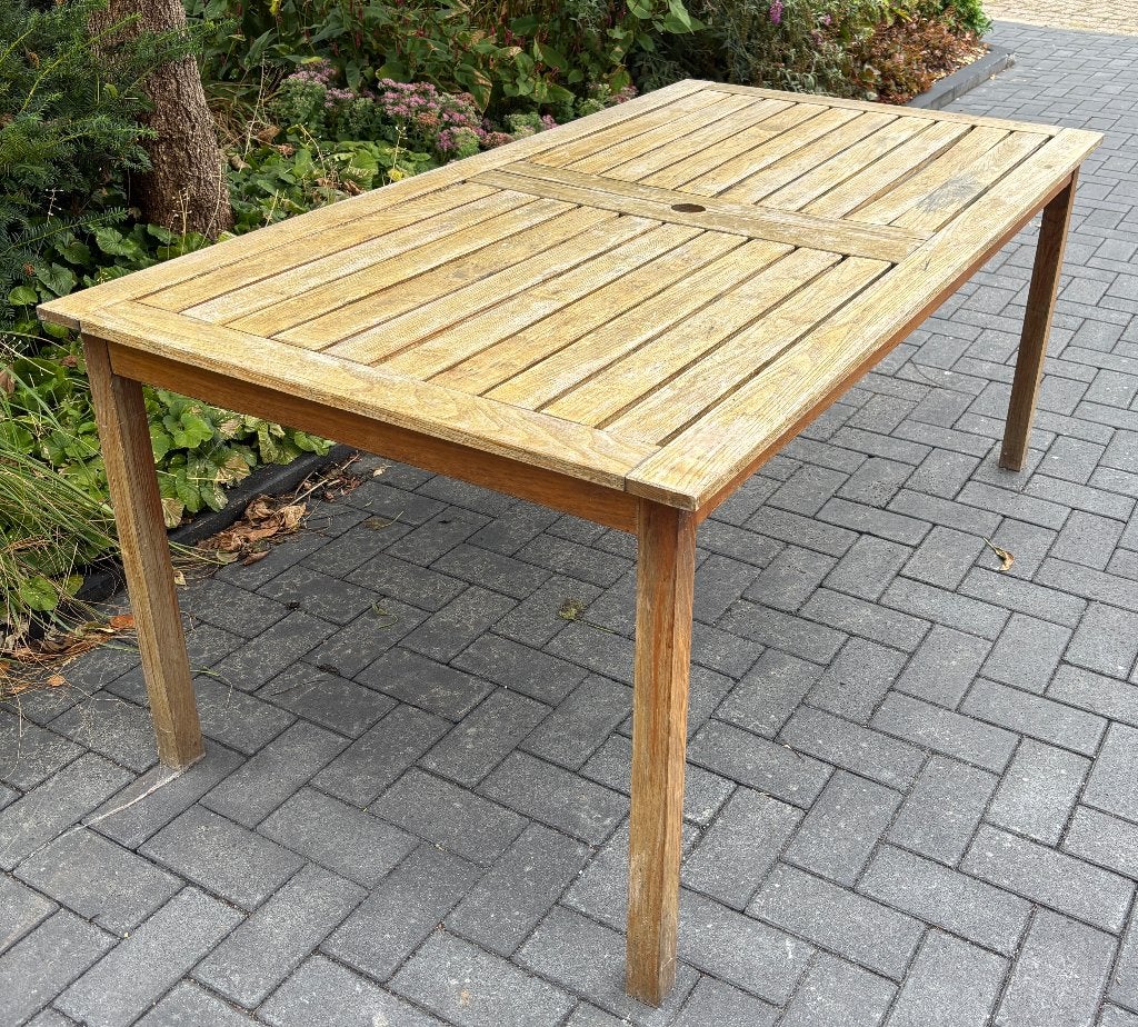 Houten tuintafel, Tuin en Terras, Ophalen, Gebruikt, Rechthoekig, Hout