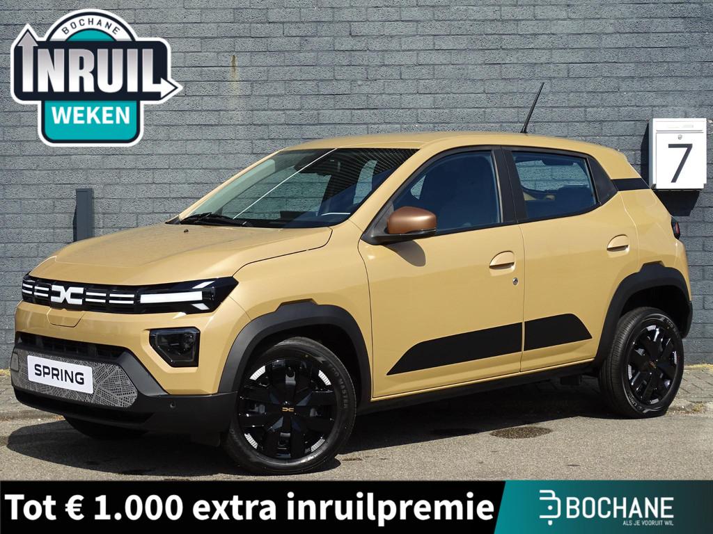Dacia Spring Extreme 65 26.8 kWh DC-LADER / SENSOREN VOORZIJ, Auto's, Dacia, Huisgarantie, Met garantie (alle), 4 stoelen, Leder en Stof