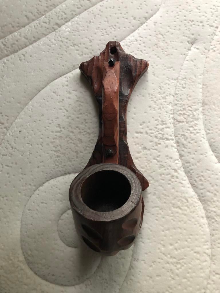 Unieke houten pijpenhouder. Vintage, Ophalen of Verzenden
