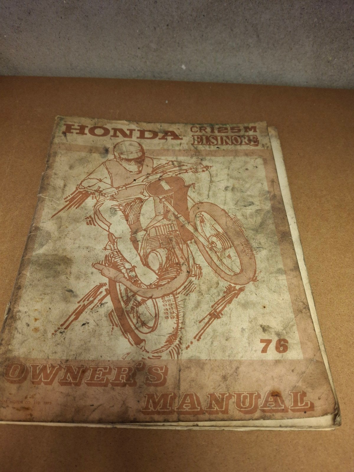 Honda CR125M Elsinore Owners Manual 1976, Motoren, Ophalen of Verzenden, Honda