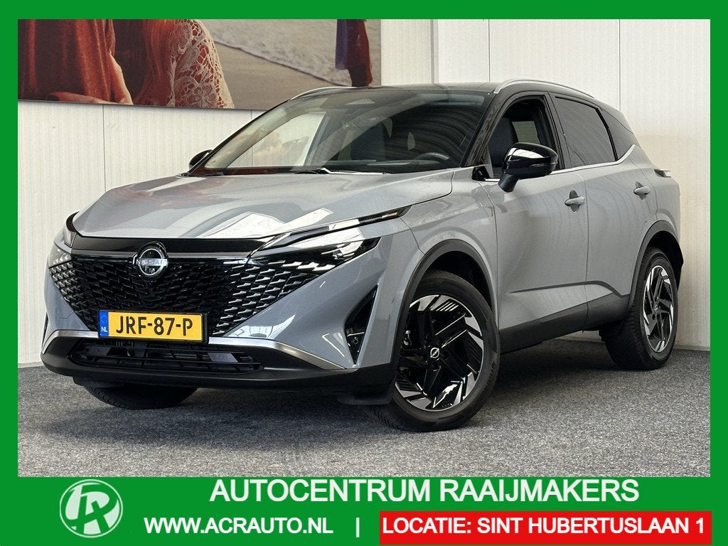 Nissan QASHQAI 1.3 MHEV XTRONIC AUTOMAAT BUSINESS PREMIUM PA, Auto's, Nissan, Zwart, 4 cilinders, Leder en Stof, 163 pk