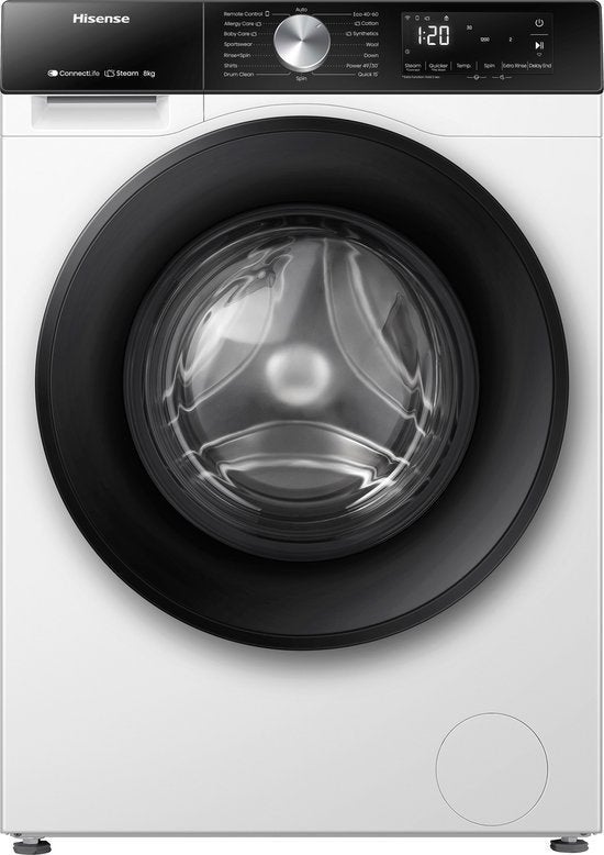 Hisense wasmachine 3S Serie WF3S9043BW3/BLX, 1200 tot 1600 toeren, Minder dan 85 cm, 8 tot 10 kg, Nieuw