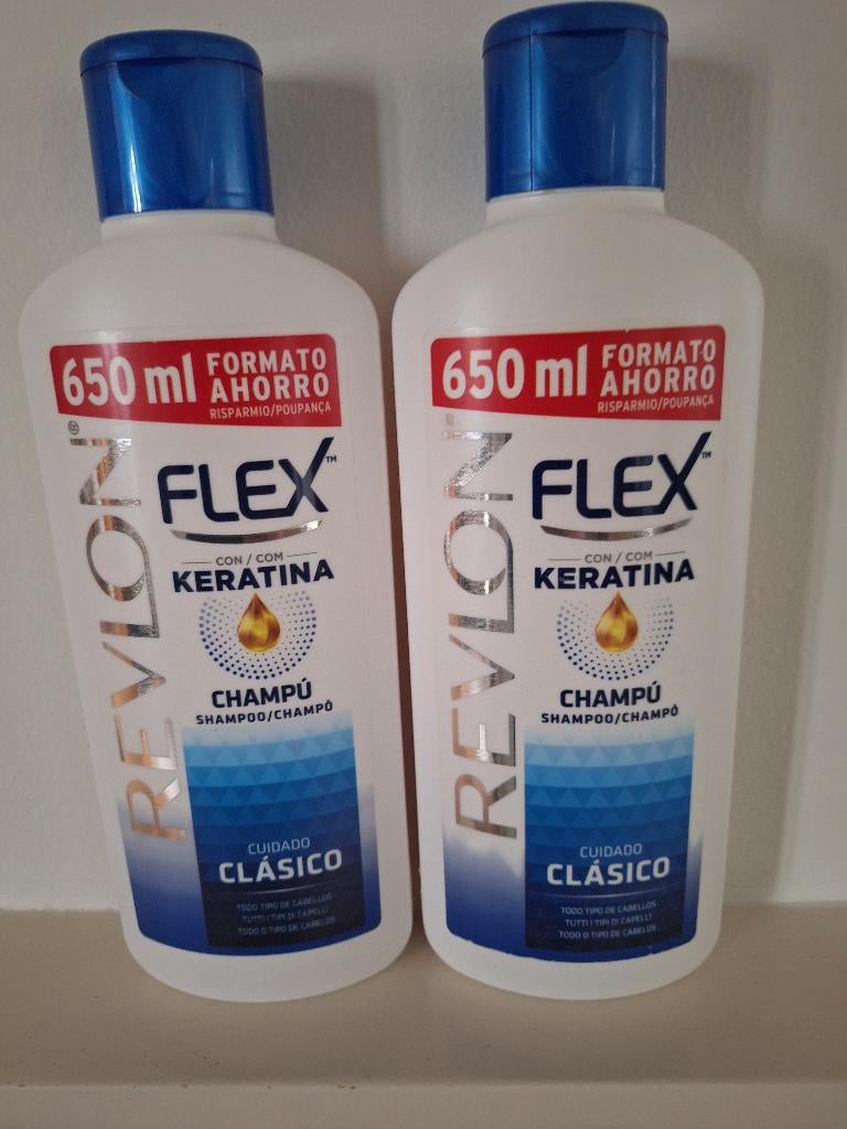 Revlon Flex Keratina Shampoo Clásico – 2x 650ml, Ophalen of Verzenden, Nieuw, Shampoo of Conditioner