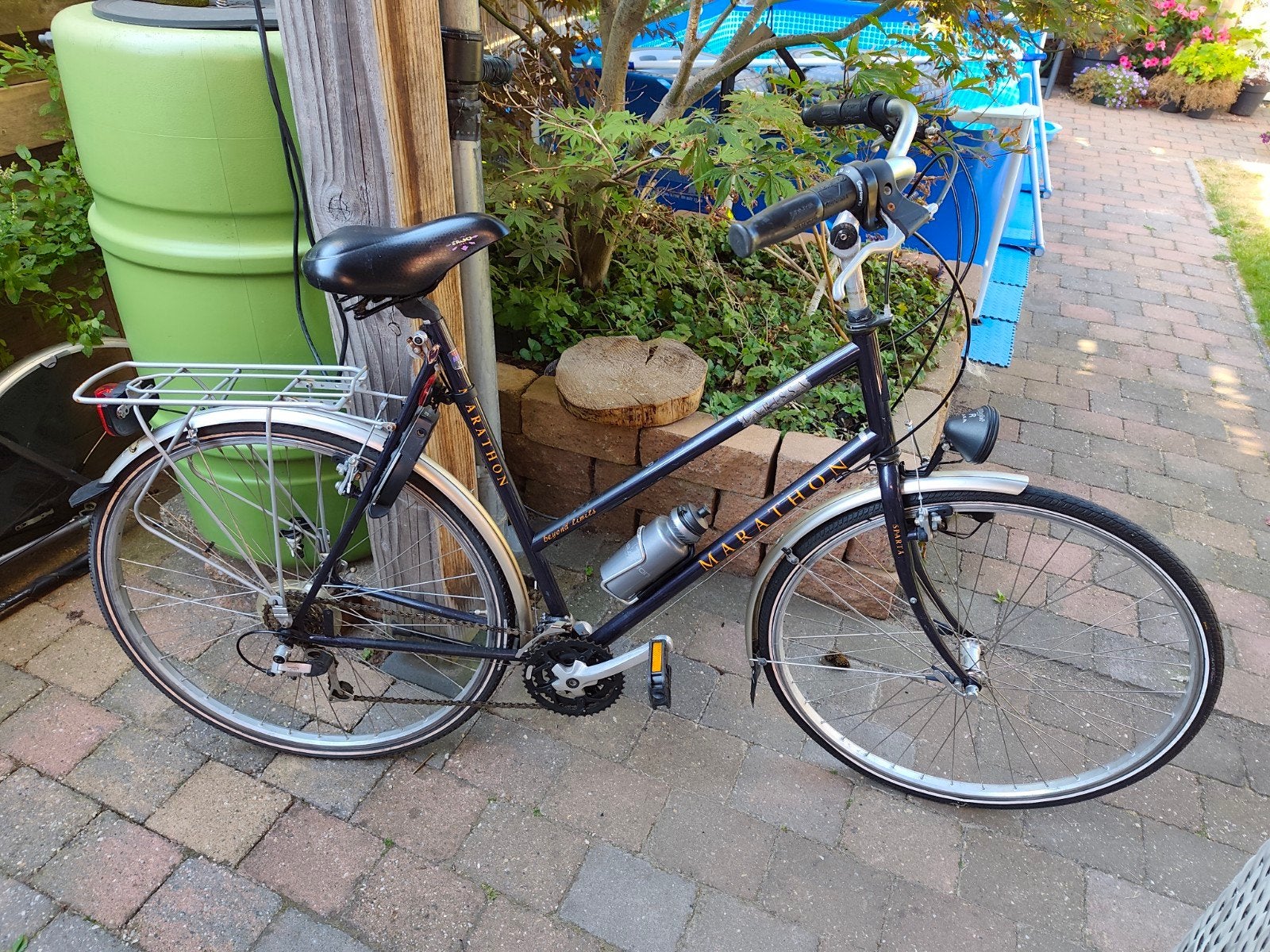 Marathon fiets met versnellingen frame 61, Gebruikt, Velgrem, Versnellingen, 56 cm of meer