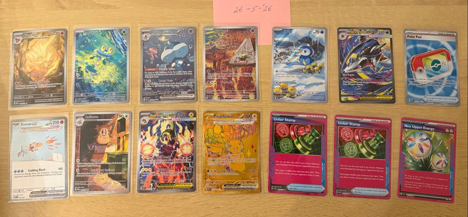 Pokémon kaarten uit verschillende sets (Near Mint), Ophalen, Zo goed als nieuw, Meerdere kaarten, Foil