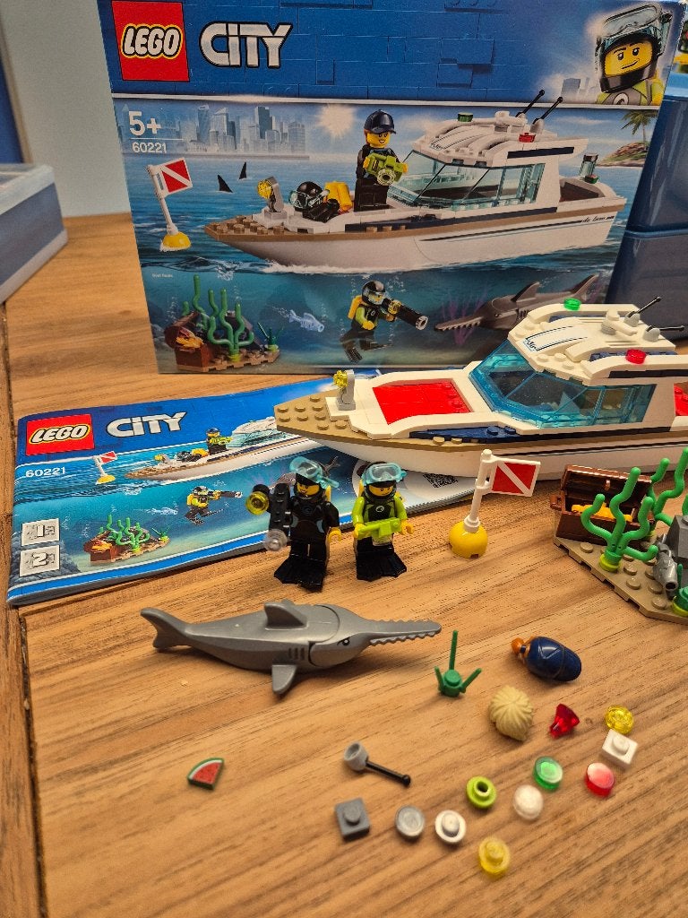 LEGO City 60221 - Duikjacht, Ophalen, Lego, Compleet, Complete set