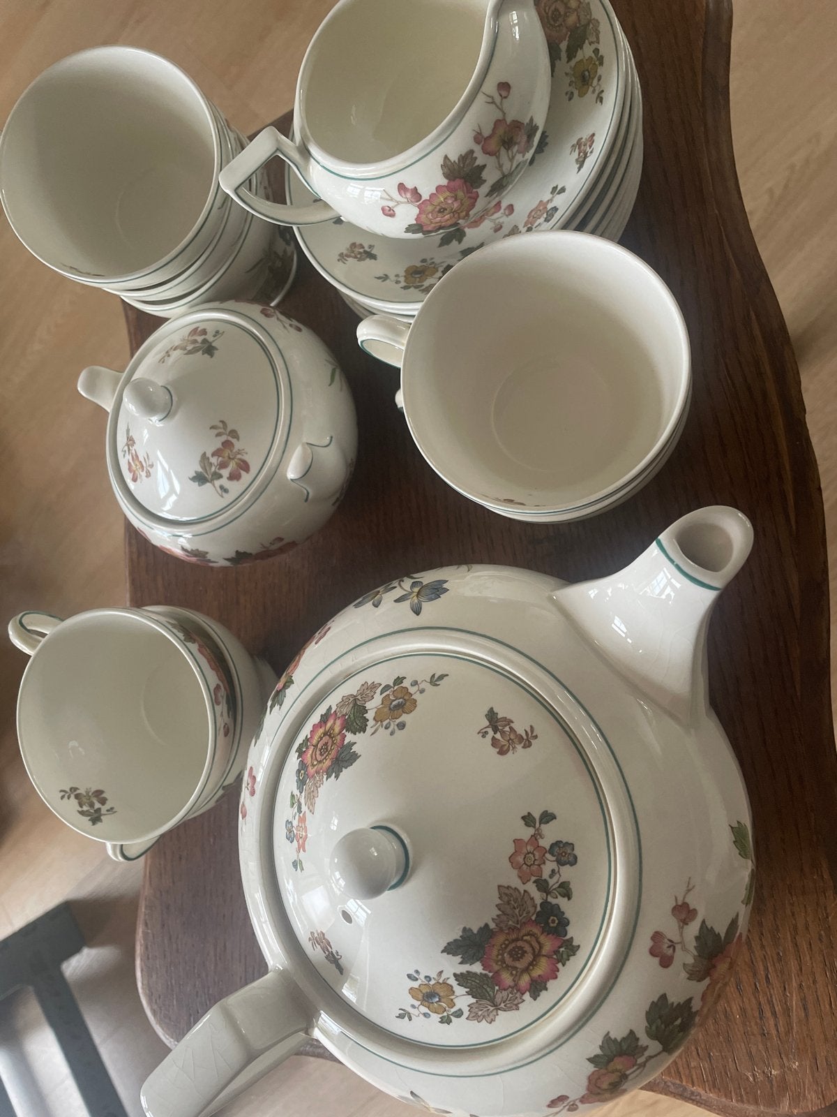 Wedgwood Eastern Flowers theeservies - 7 kop en schotels, Ophalen