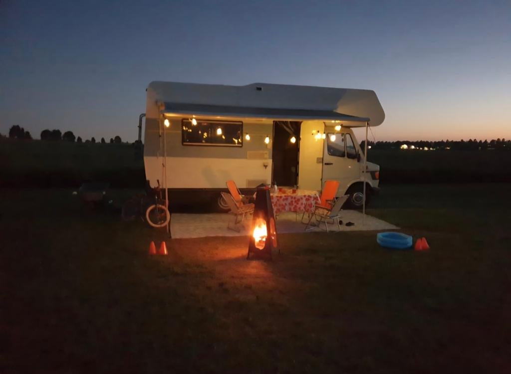 Oldtimer retro Camper - Mercedes 307D - 1984 - belastingvrij, Caravans en Kamperen, Particulier, Buscamper of Camperbus, Mercedes-Benz