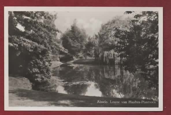 Almelo - Louise van Haaften Plantsoen - 1950 (pst.st Almelo), Verzamelen, Ophalen of Verzenden, 1940 tot 1960, Gelopen, Overijssel