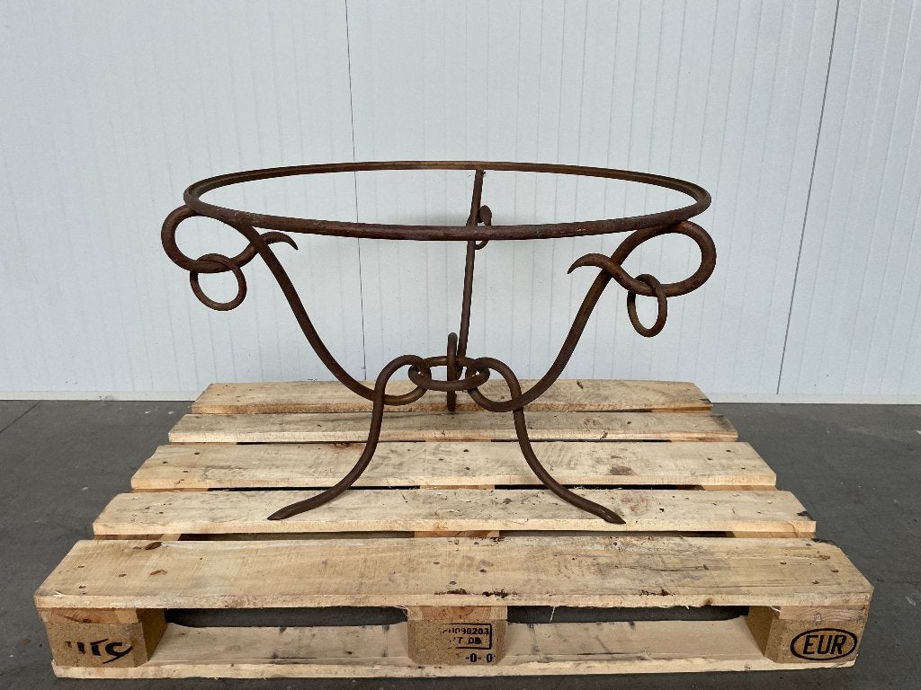 René Drouet verguld Smeedijzeren Brocante salontafel Vintage, Ophalen, Gebruikt, 50 tot 100 cm, 50 tot 100 cm