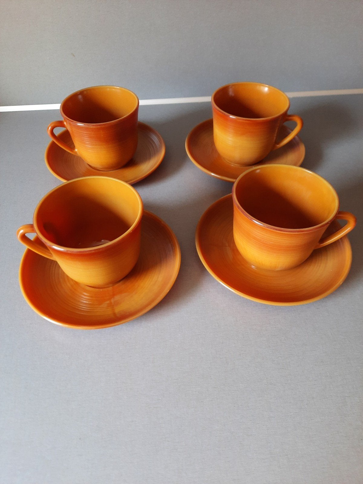 Vintage jaren 60 Arcopal kop en schotels - 4 stuks, Antiek en Kunst, Ophalen of Verzenden