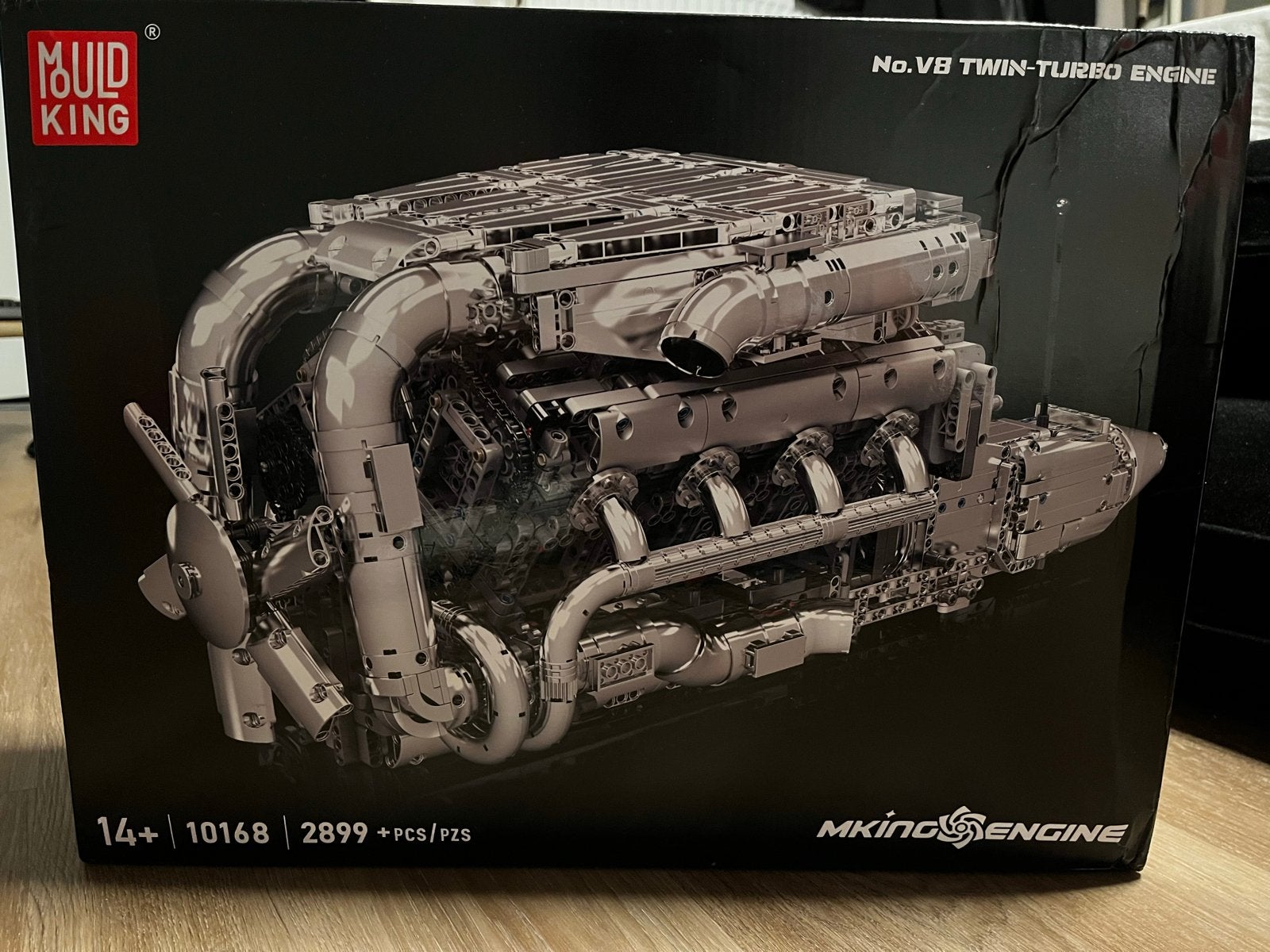 Mould King V8 Twin-Turbo Motor Bouwset - 2899 onderdelen, Ophalen of Verzenden, Nieuw, Overige merken